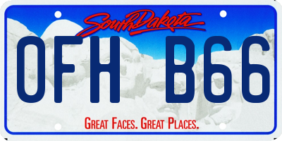 SD license plate 0FHB66