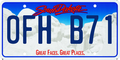 SD license plate 0FHB71