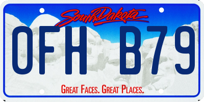 SD license plate 0FHB79