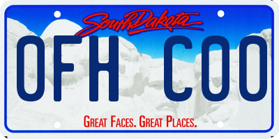 SD license plate 0FHC00