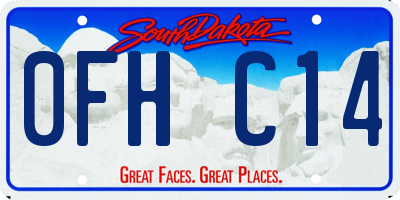 SD license plate 0FHC14