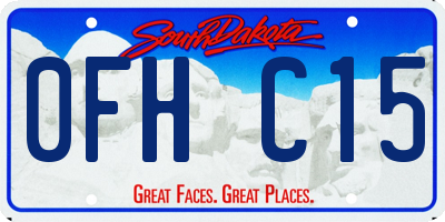 SD license plate 0FHC15