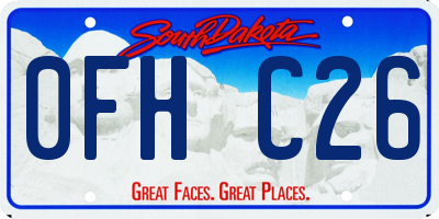 SD license plate 0FHC26