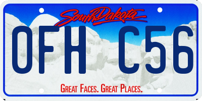 SD license plate 0FHC56