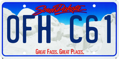 SD license plate 0FHC61