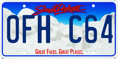 SD license plate 0FHC64