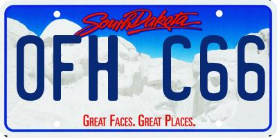 SD license plate 0FHC66