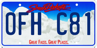 SD license plate 0FHC81