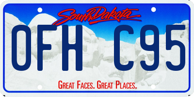 SD license plate 0FHC95