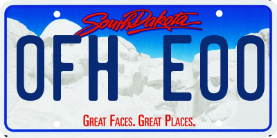 SD license plate 0FHE00