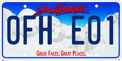 SD license plate 0FHE01