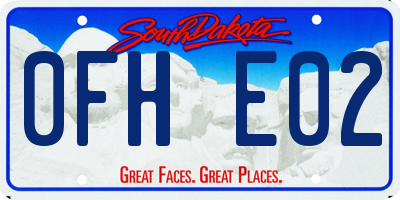 SD license plate 0FHE02