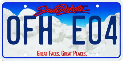 SD license plate 0FHE04
