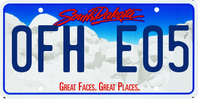 SD license plate 0FHE05