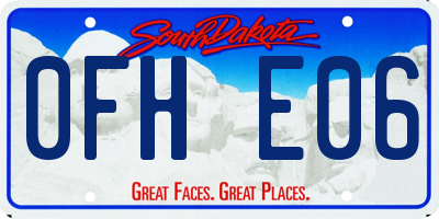 SD license plate 0FHE06