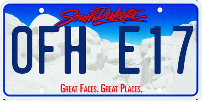 SD license plate 0FHE17