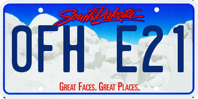 SD license plate 0FHE21