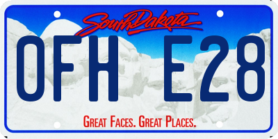 SD license plate 0FHE28