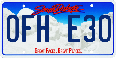 SD license plate 0FHE30