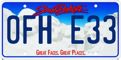 SD license plate 0FHE33