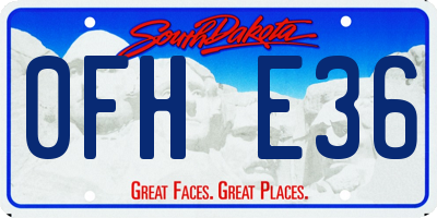 SD license plate 0FHE36