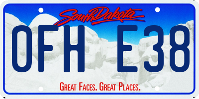 SD license plate 0FHE38