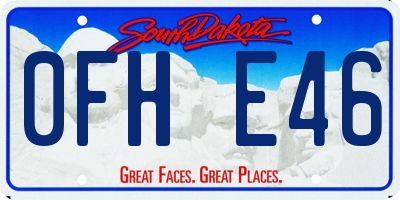 SD license plate 0FHE46