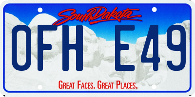 SD license plate 0FHE49