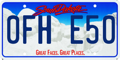 SD license plate 0FHE50