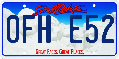 SD license plate 0FHE52