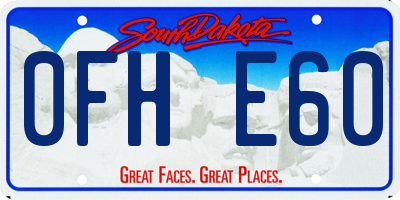 SD license plate 0FHE60