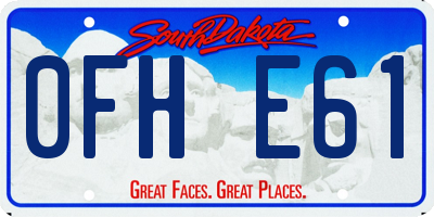 SD license plate 0FHE61