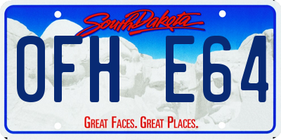SD license plate 0FHE64