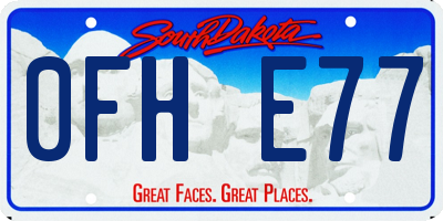 SD license plate 0FHE77