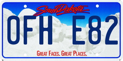 SD license plate 0FHE82