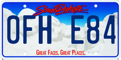 SD license plate 0FHE84