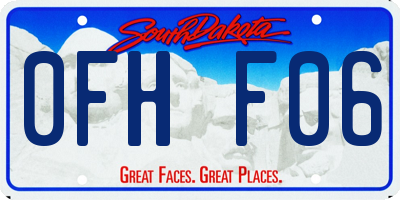 SD license plate 0FHF06