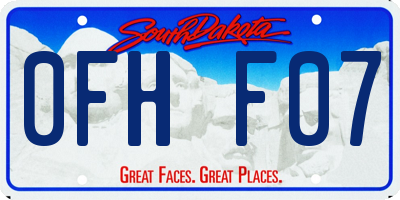 SD license plate 0FHF07