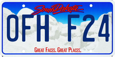 SD license plate 0FHF24