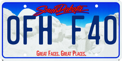 SD license plate 0FHF40