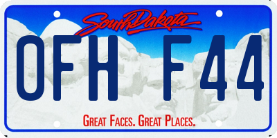 SD license plate 0FHF44