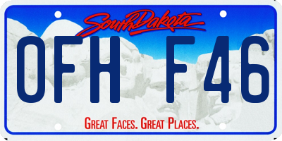 SD license plate 0FHF46