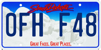 SD license plate 0FHF48