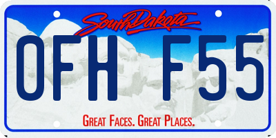 SD license plate 0FHF55