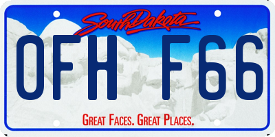 SD license plate 0FHF66