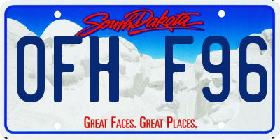 SD license plate 0FHF96