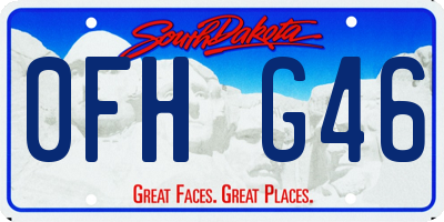 SD license plate 0FHG46