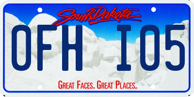 SD license plate 0FHI05