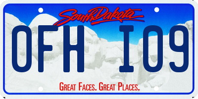 SD license plate 0FHI09