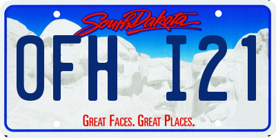 SD license plate 0FHI21